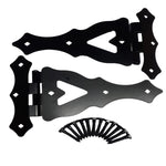 Decorative Black Tee Hinges for Backyard Door and Gates