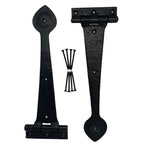 Antique Look Tee Hinge for Gates and Doors (2 Hinges per Pack) - Black