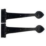 Antique Look Tee Hinge for Gates and Doors (2 Hinges per Pack) - Black