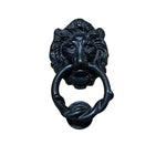 Antique Look Lion Door Knocker for Gates and Doors - Black