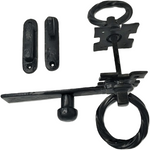 Antique Look Ring Latch Designed for Gates and Doors - Black