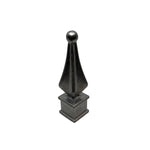 Decorative Spear Post Cap Cast Aluminium Black
