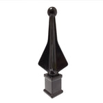 Decorative Spear Post Cap Cast Aluminium Black
