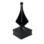 Decorative Spear Post Cap Cast Aluminium Black
