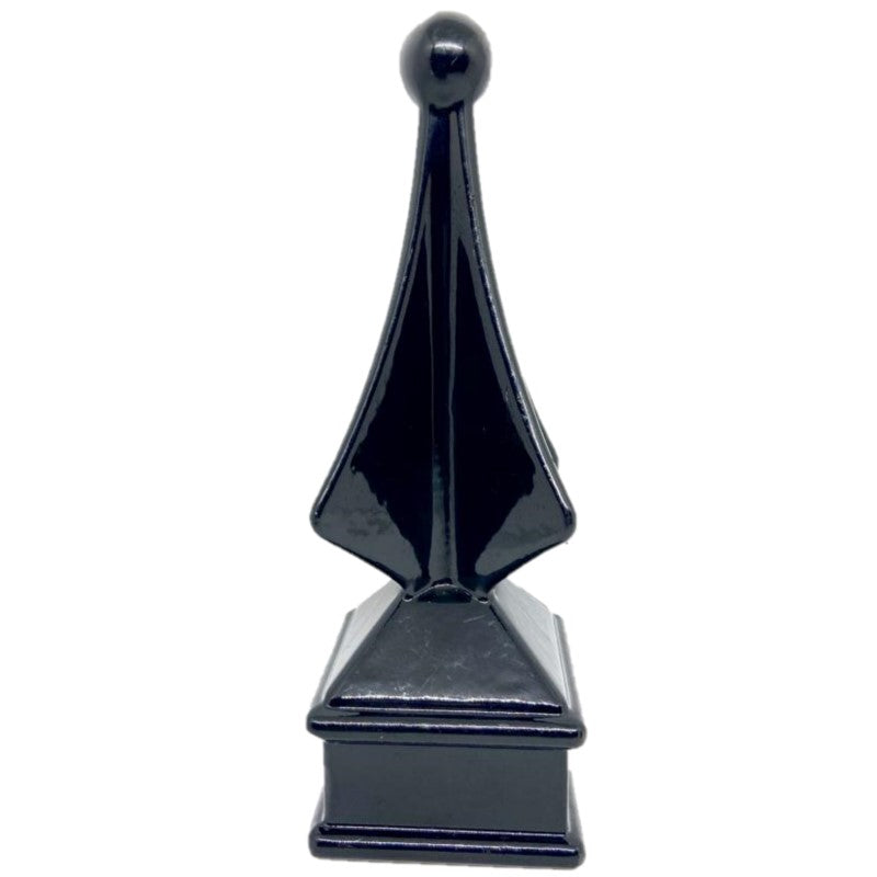 Decorative Spear Post Cap Cast Aluminium Black