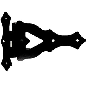 Decorative Black Tee Hinges for Backyard Door and Gates